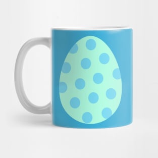 Easter egg mint with blue dots Mug